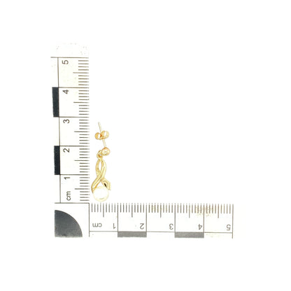 9ct Gold & Pearl Set Drop Earrings
