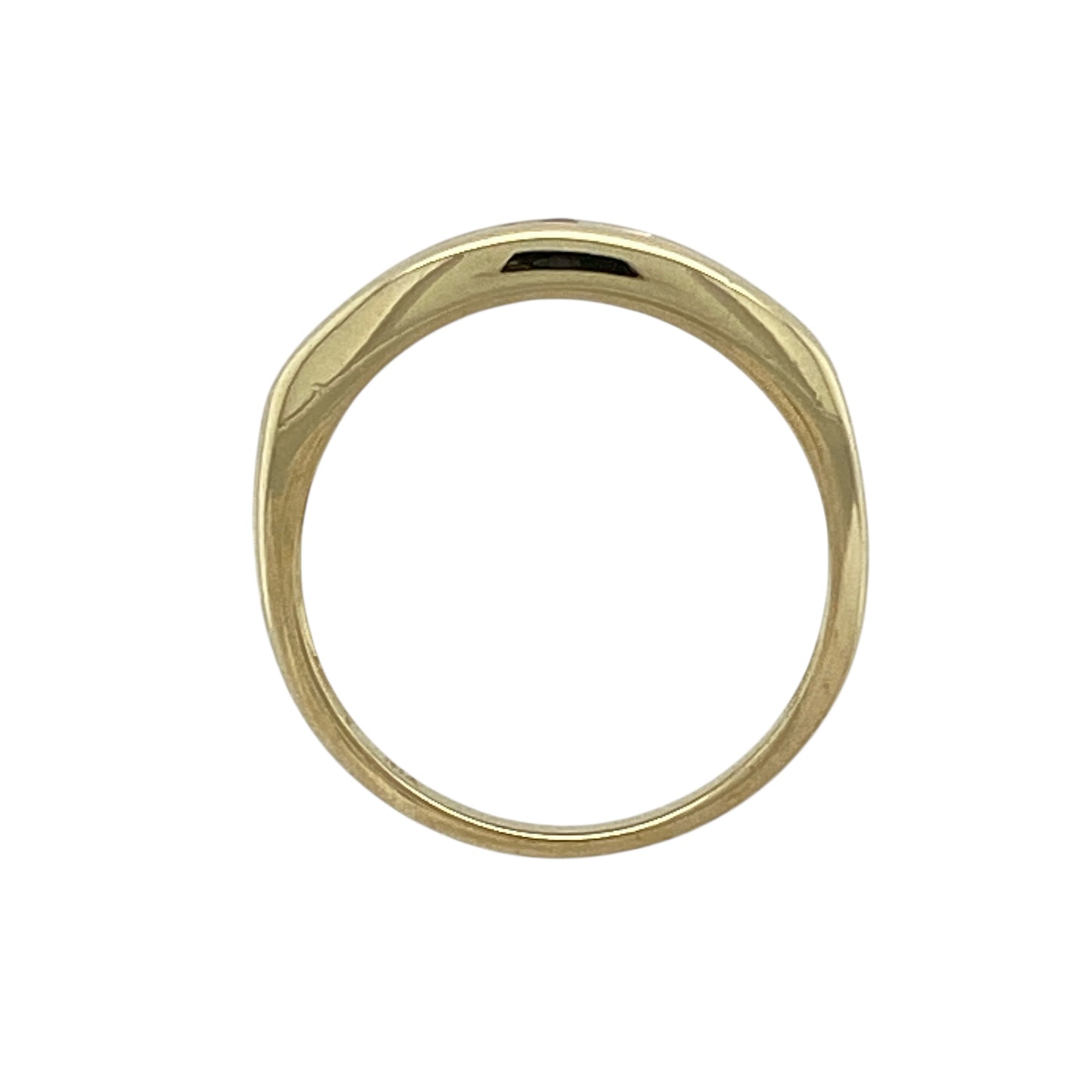 9ct Gold Diamond & Ruby Set Band Ring