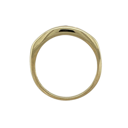 9ct Gold Diamond & Ruby Set Band Ring