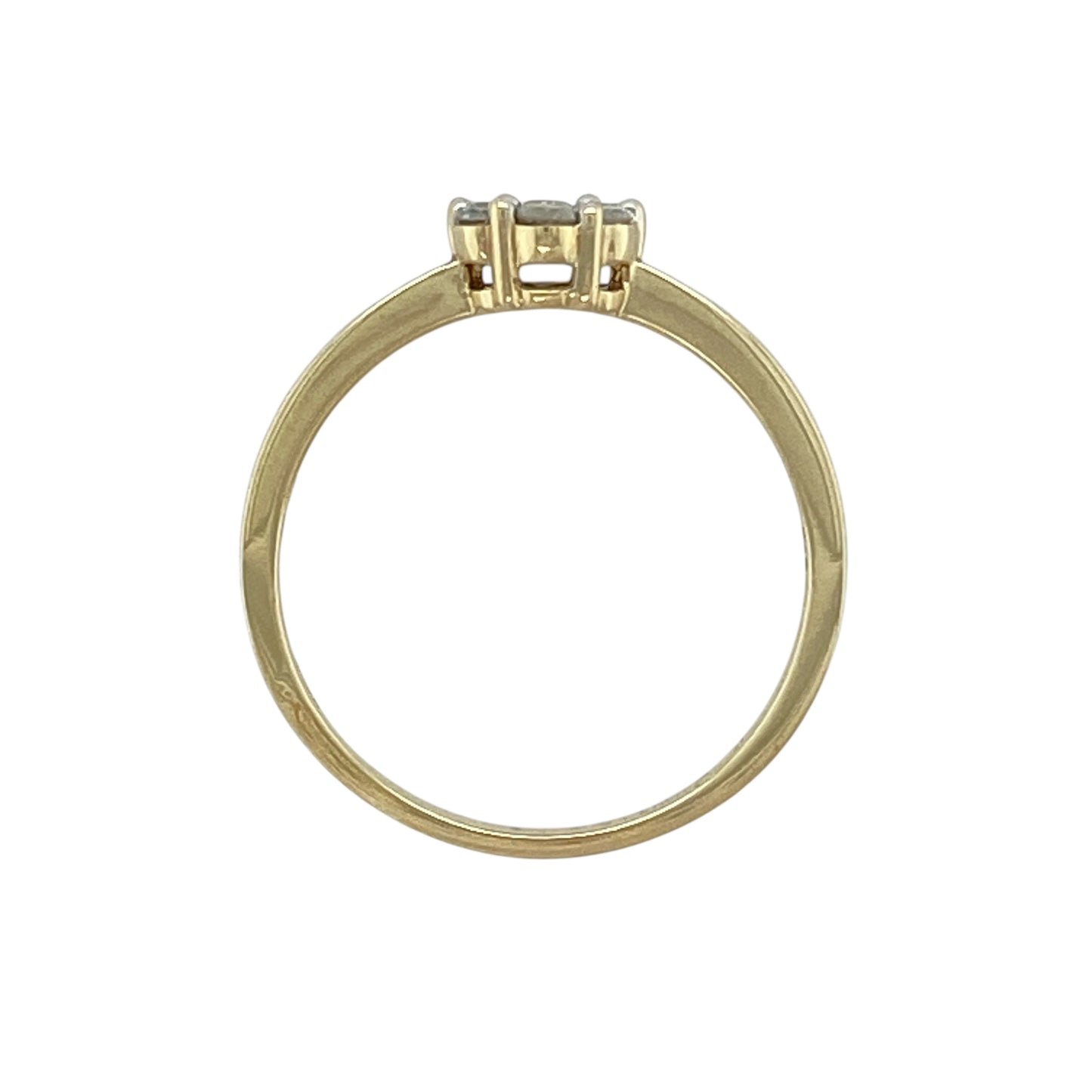 9ct Gold & Diamond Set Flower Cluster Ring