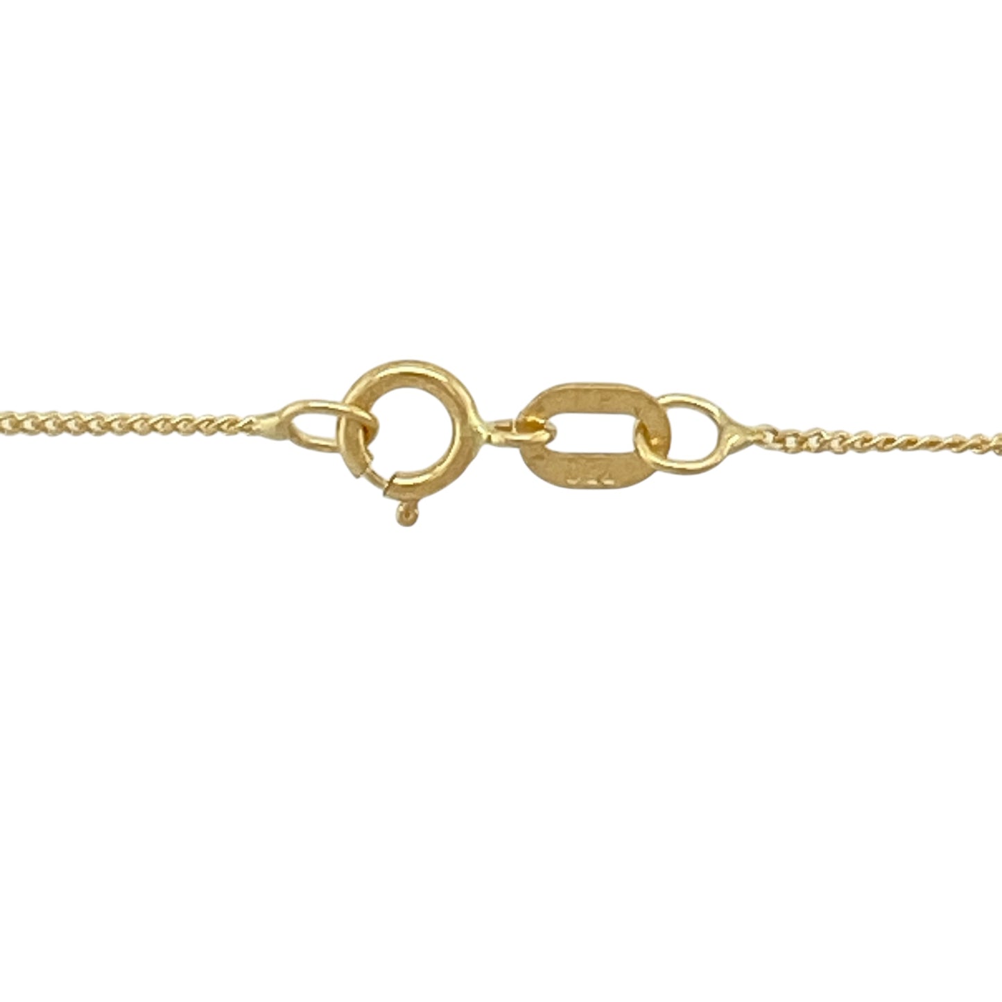 18ct Gold & Diamond Set Teardrop 16" Necklace