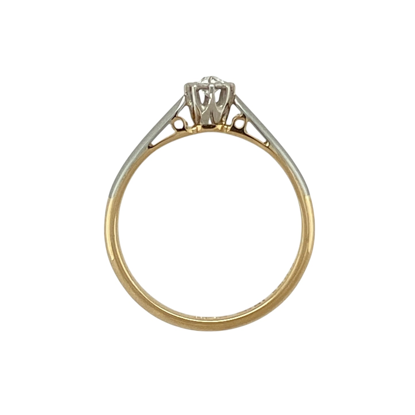 18ct Gold & Platinum Diamond Set Solitaire Ring