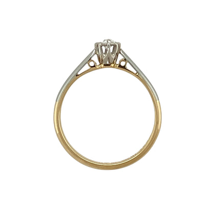 18ct Gold & Platinum Diamond Set Solitaire Ring