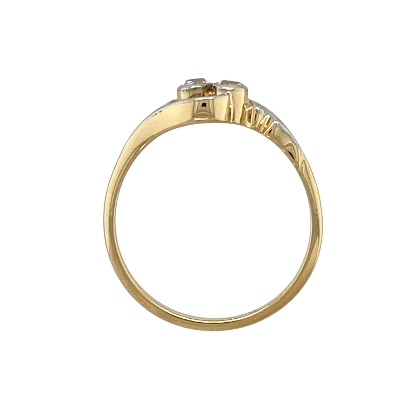 18ct Gold & Diamond Set Vintage Twist Ring