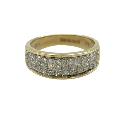 9ct Gold & Diamond Set Band Ring