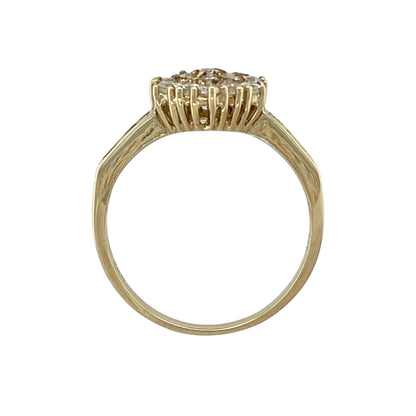 9ct Gold & Cubic Zirconia Set Cluster Ring