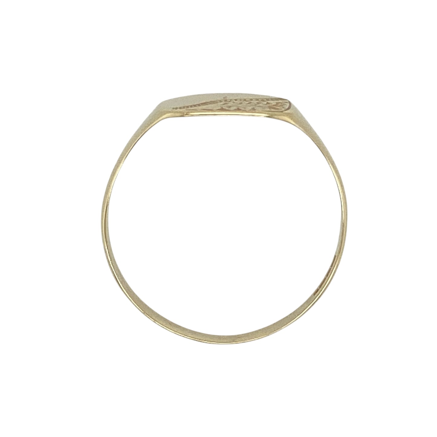 9ct Gold Patterned Square Signet Ring