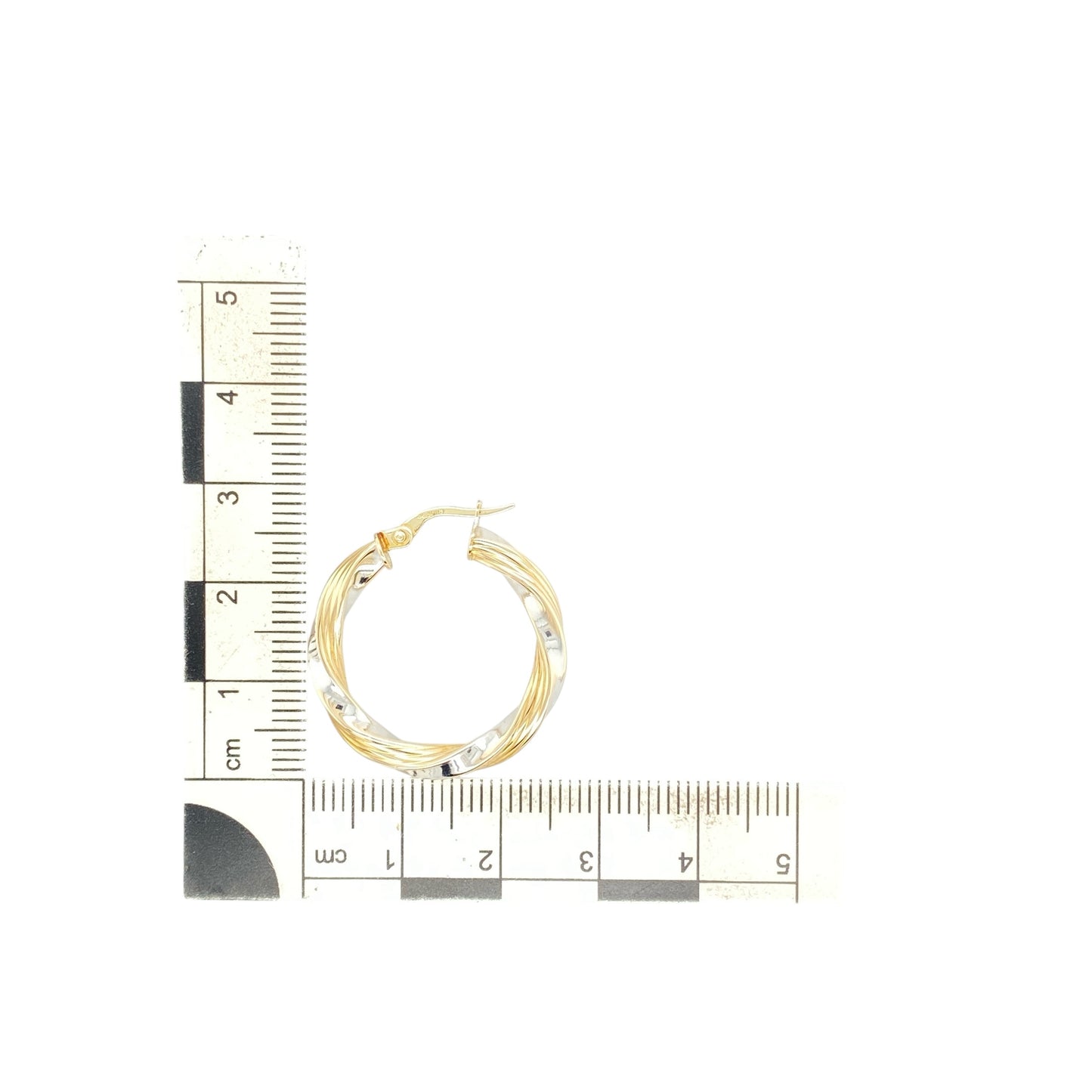 9ct Gold Twisted Hoop Creole Earrings