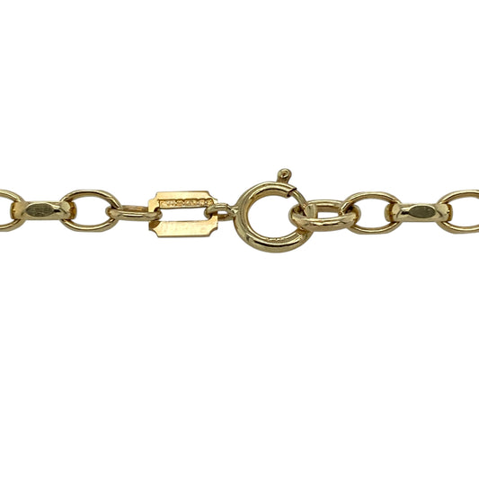 Bring classic style and everyday versatility to your jewellery collection with this pre-owned 9ct yellow gold belcher bracelet, a timeless design that pairs effortlessly with both casual and formal looks.

Design: This bracelet features traditional belcher links, offering a balanced and elegant profile that remains a staple in fine jewellery.
Material: Made from 9-carat yellow gold, the warm polished finish highlights the rounded links and enhances its enduring appeal.