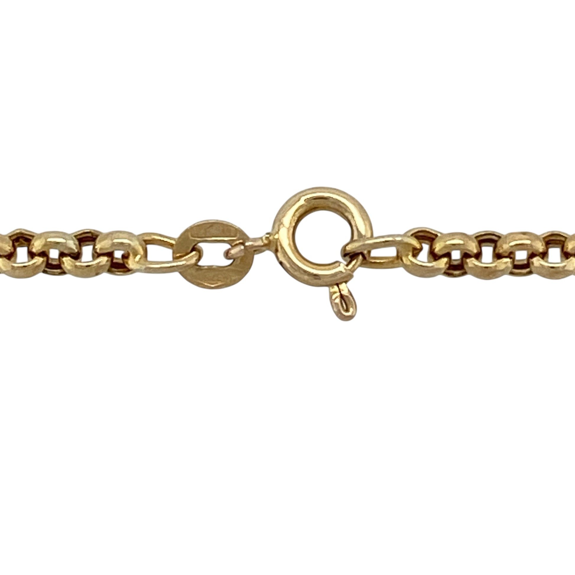 Bring timeless style and everyday versatility to your jewellery collection with this pre-owned 9ct yellow gold belcher chain, a classic design with a confident presence.

Design: This chain features traditional belcher links, creating a balanced and enduring profile that suits both casual and formal looks.
Material: Made from 9-carat yellow gold, the warm polished finish highlights the rounded links and enhances its classic appeal.