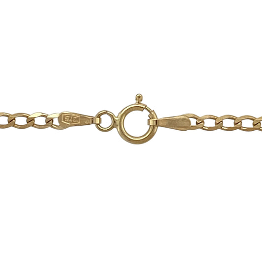Bring effortless style and everyday versatility to your jewellery collection with this pre-owned 9ct yellow gold curb chain, a classic design that suits a wide range of looks.

Design: This chain features a traditional curb link pattern, offering a clean and timeless profile ideal for standalone wear or with a pendant.
Material: Made from 9-carat yellow gold, the warm polished finish enhances the chain’s enduring appeal.