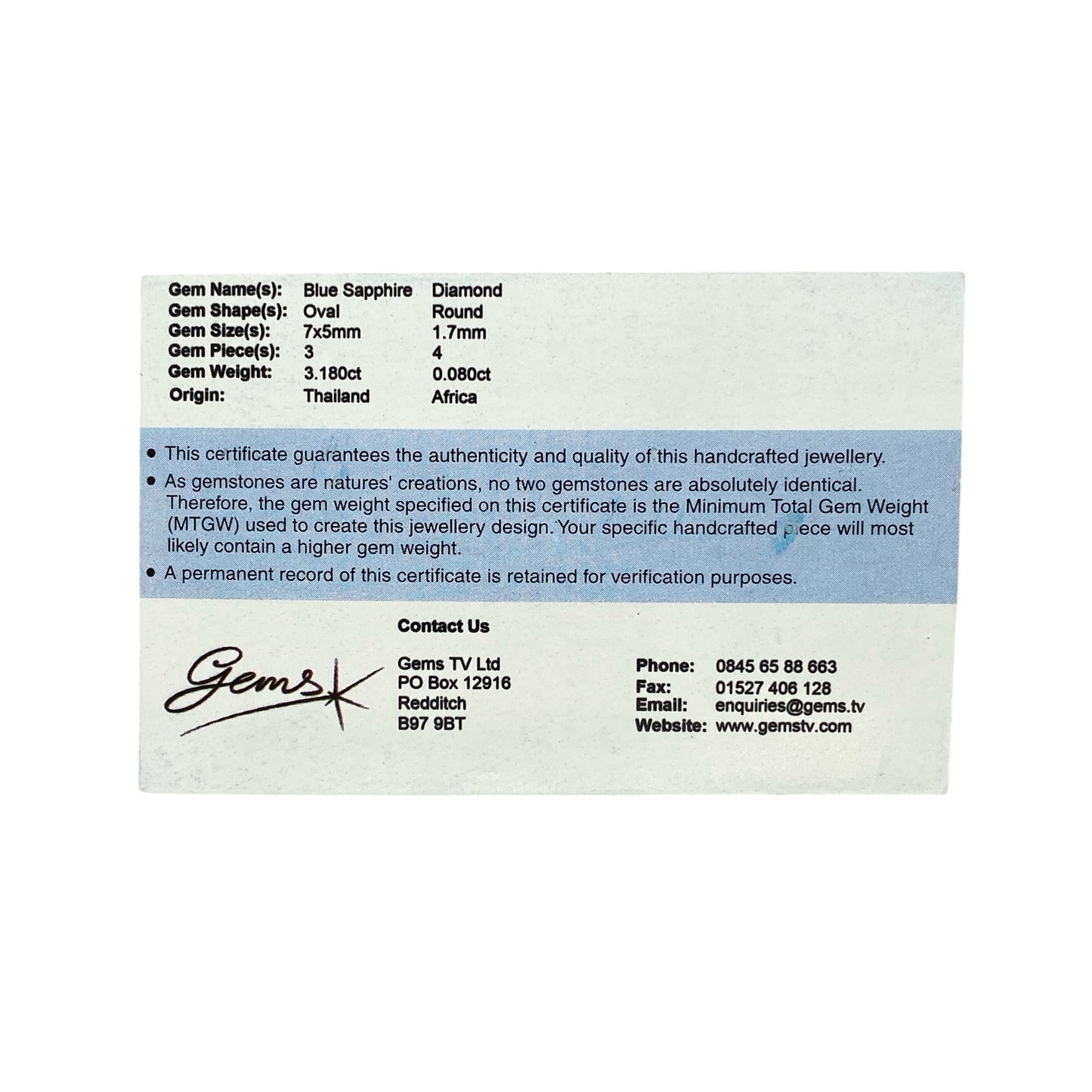 9ct Gold Diamond & Sapphire Set Trilogy Ring