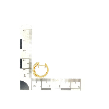 18ct Gold & Diamond Set Huggie Earrings