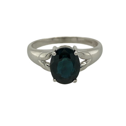 9ct White Gold & Sapphire Set Ring