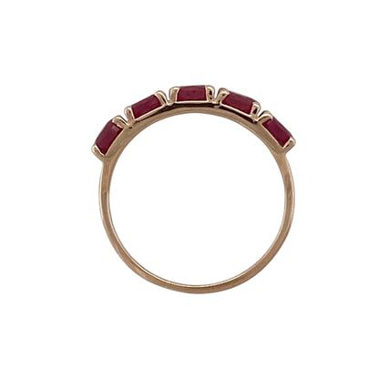9ct Gold & Ruby Set Band Ring
