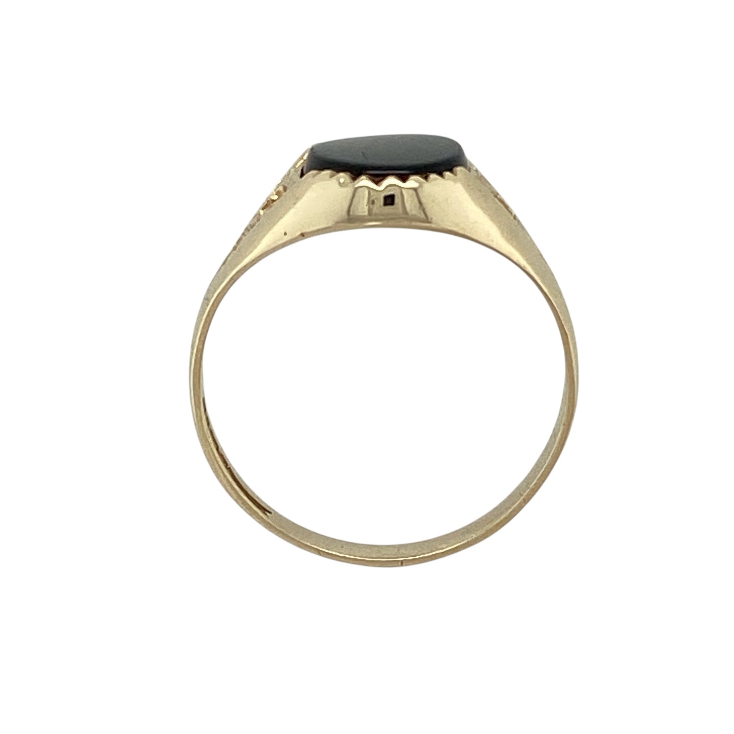 9ct Gold & Onyx Set Oval Signet Ring