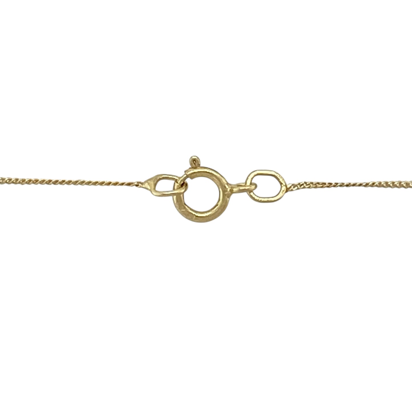 9ct Gold & Sapphire Set Swirl 16" Necklace
