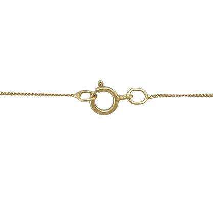 9ct Gold & Sapphire Set Swirl 16" Necklace