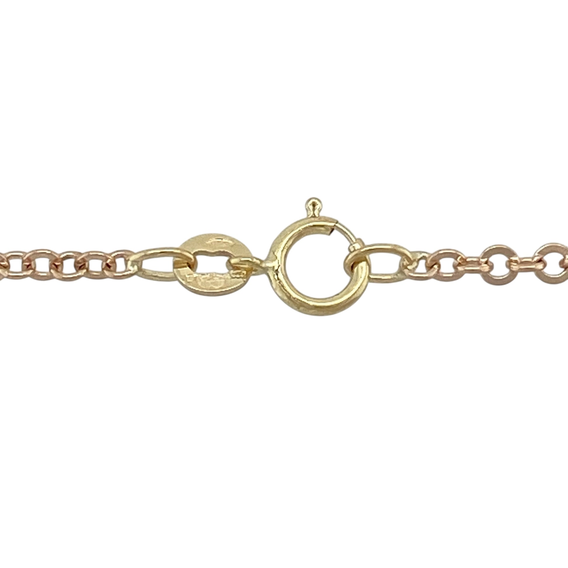 Bring warm colour and stylish detail to your jewellery collection with this pre-owned 9ct rose gold fancy Figaro link chain, a distinctive piece with contemporary charm.

Design: This chain features a decorative Figaro-style link pattern with a fancy twist, creating visual interest while maintaining a classic and recognisable look.
Material: Made from 9-carat rose gold, the soft pink hue adds warmth and a modern edge to the traditional Figaro design.