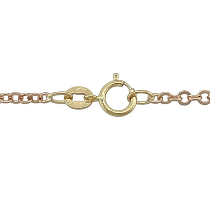 Bring warm colour and stylish detail to your jewellery collection with this pre-owned 9ct rose gold fancy Figaro link chain, a distinctive piece with contemporary charm.

Design: This chain features a decorative Figaro-style link pattern with a fancy twist, creating visual interest while maintaining a classic and recognisable look.
Material: Made from 9-carat rose gold, the soft pink hue adds warmth and a modern edge to the traditional Figaro design.