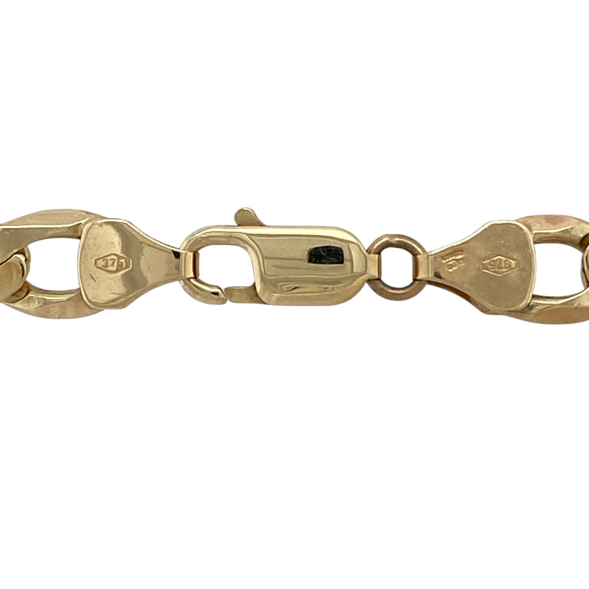 Bring bold presence and timeless style to your jewellery collection with this pre-owned 9ct yellow gold curb chain, a substantial piece designed to make a confident statement.

Design: This chain features a classic curb link pattern, offering a strong, flat profile that sits comfortably and securely when worn.
Material: Made from 9-carat yellow gold, the warm polished finish enhances the chain’s rich colour and enduring appeal.