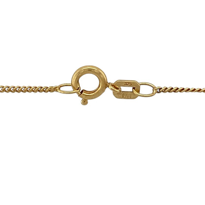 9ct Gold Diamond & Emerald Set Flower 16" Necklace