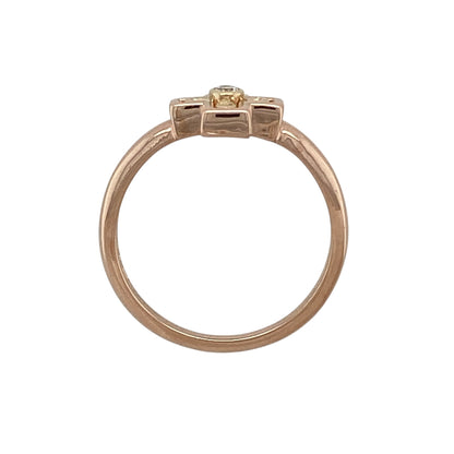 9ct Gold & Diamond Set Clogau Celtic Cross Ring