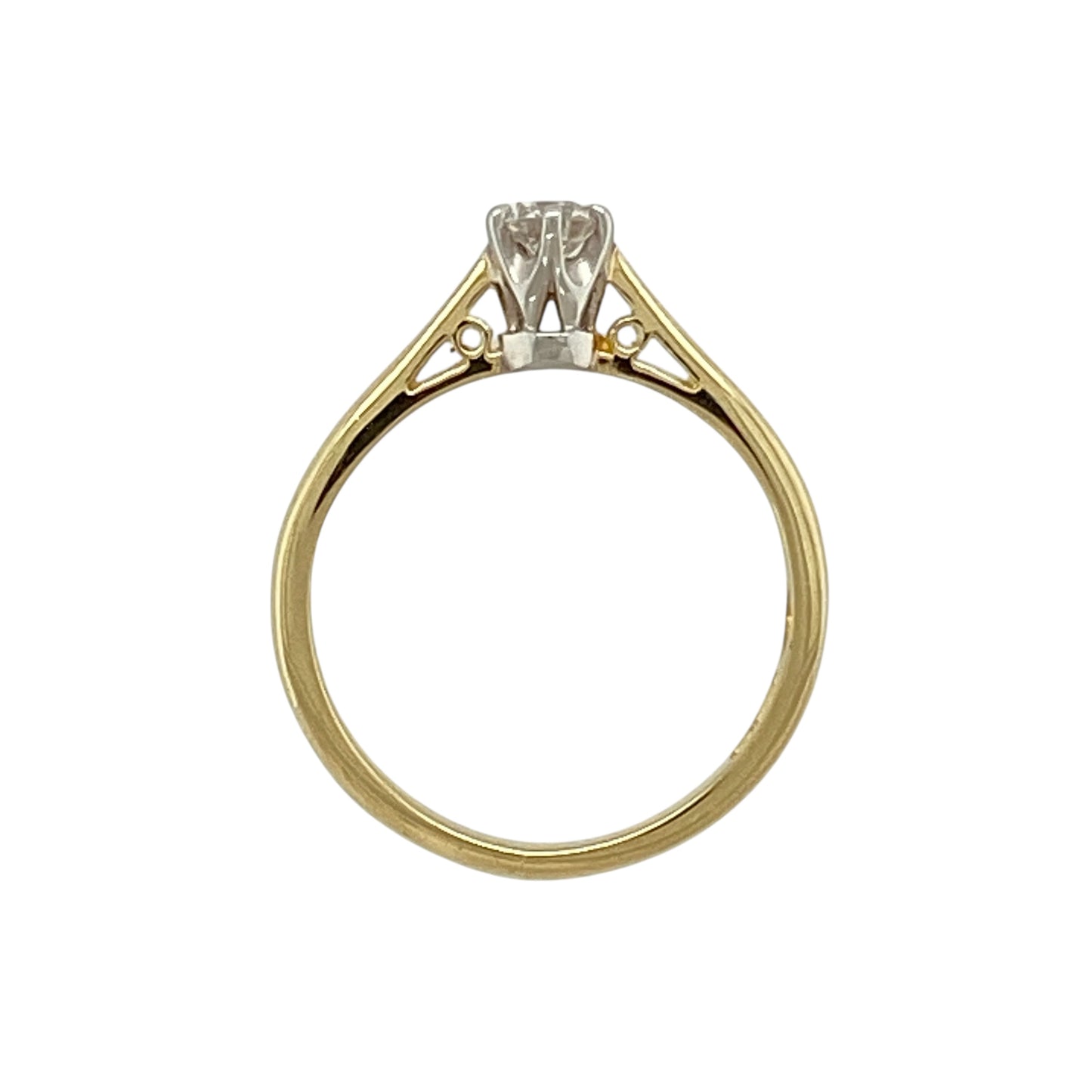 18ct Gold & Diamond Set Solitaire Ring