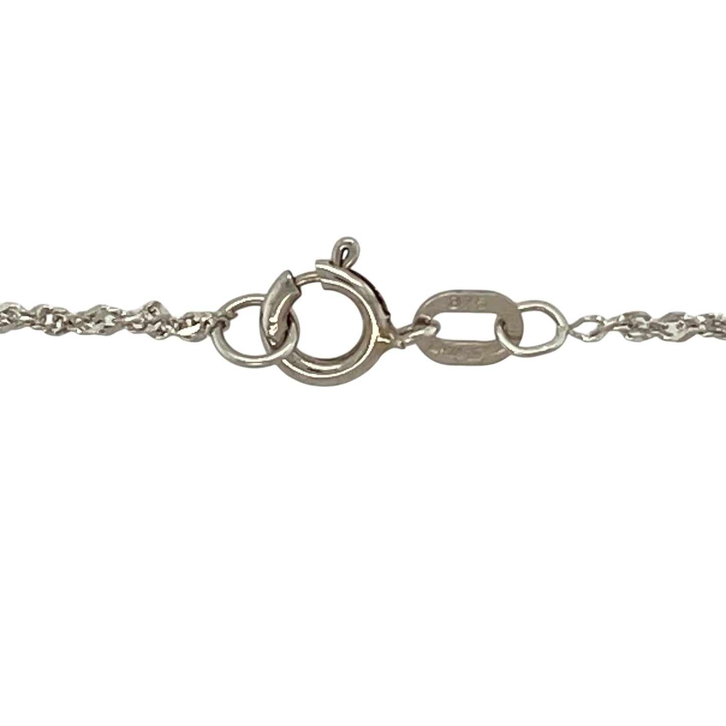 9ct White Gold & Diamond Set Flower Trilogy 18" Necklace