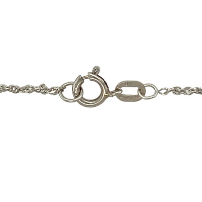 9ct White Gold & Diamond Set Flower Trilogy 18" Necklace