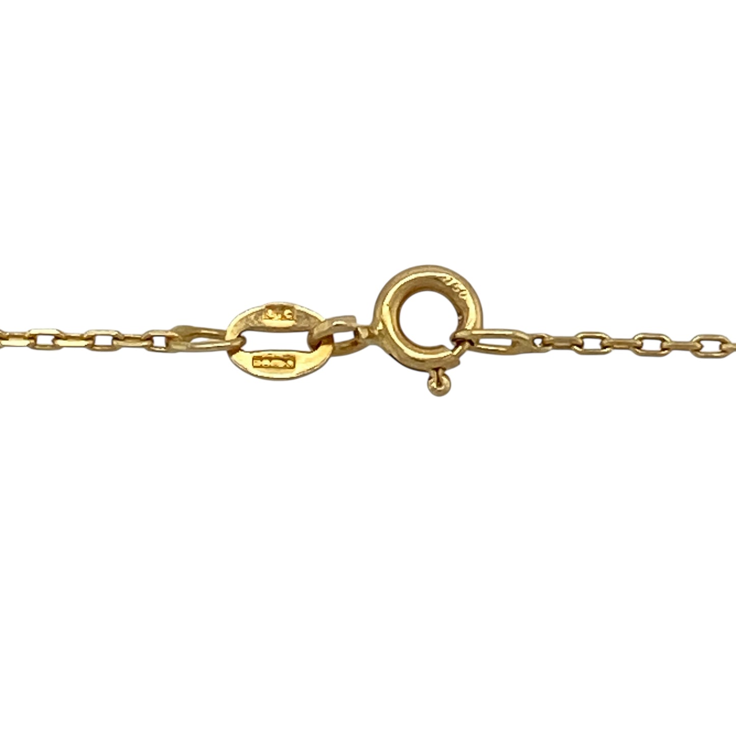18ct Gold & Diamond Set Cross 18" Necklace