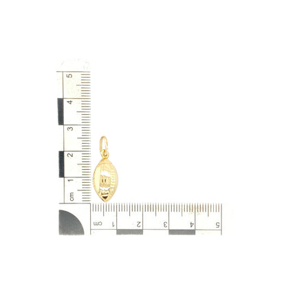 9ct Gold Welsh Rugby Ball Pendant