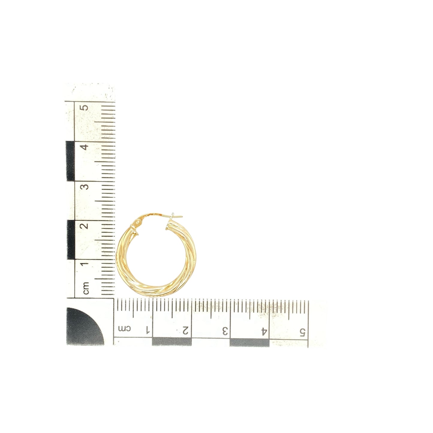 9ct Gold Twisted Hoop Creole Earrings