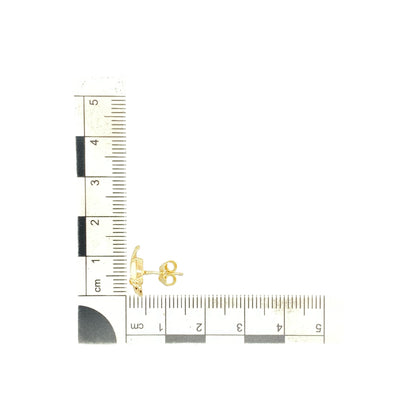 9ct Gold & Opalique Set Teardrop Stud Earrings