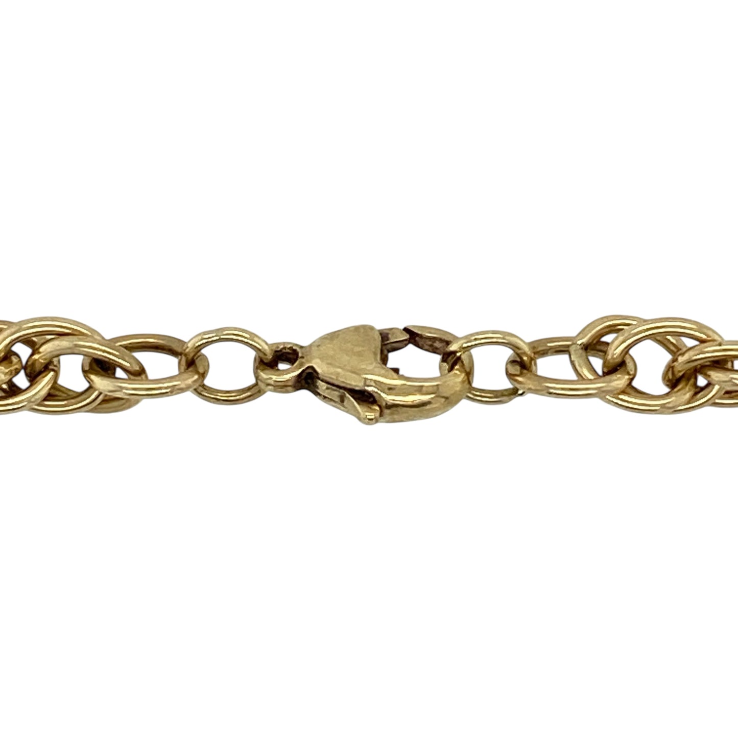 Bring bold elegance and classic craftsmanship to your jewellery collection with this pre-owned 9ct yellow gold Prince of Wales chain.

Design: The chain features a traditional Prince of Wales link design with a substantial link width of approximately 5mm, creating a refined yet powerful look with excellent presence.
Material: Made from 9-carat yellow gold, the warm polished finish enhances the depth and richness of the gold tone.