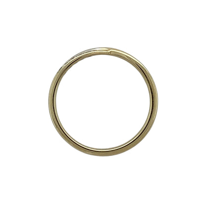 9ct Gold & Diamond Set Crossover Band Ring