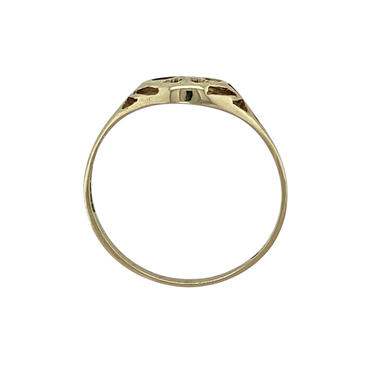 9ct Gold Welsh Three Feathers Signet Ring