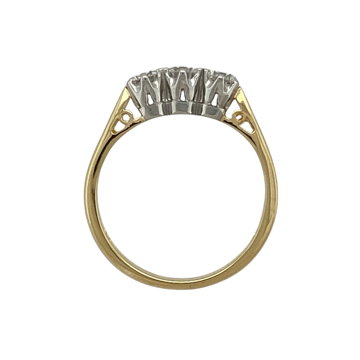 18ct Gold & Diamond Set Trilogy Ring