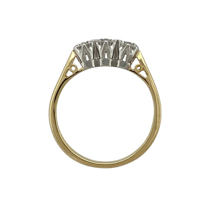 18ct Gold & Diamond Set Trilogy Ring