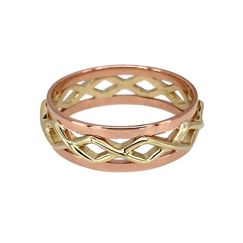 9ct Gold Clogau Open Weave Band Ring