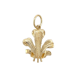 Preowned 9ct Yellow Gold Three Feather Pendant with the weight 3 grams