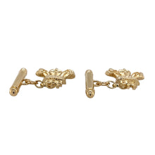 Load image into Gallery viewer, 9ct Gold Welsh Three Feather Cufflinks
