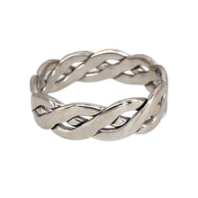 Load image into Gallery viewer, 9ct White Gold Plaited Band Ring
