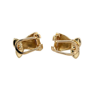 Preowned 9ct Yellow Gold Kiss Clip On Earrings with the weight 3.90 grams