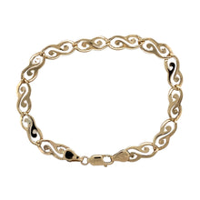 Load image into Gallery viewer, 9ct Gold 7.5&quot; Fancy Swirl Link Bracelet
