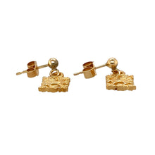 Load image into Gallery viewer, New 9ct Yellow Gold Welsh Dragon Drop Earrings with the weight 1.60 grams
