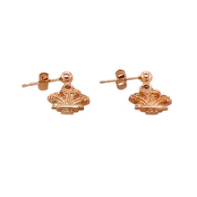 Load image into Gallery viewer, New 9ct Rose Gold Three Feather Drop Earrings with the weight 1.70 grams
