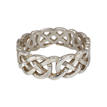 Load image into Gallery viewer, New 925 Silver Celtic Knot Band Ring in various sizes with the approximate weight 5 grams. The band is 8mm wide
