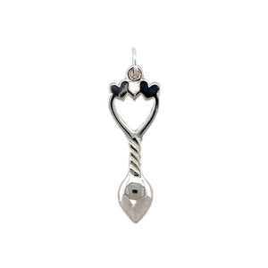 New 925 Silver Heart Lovespoon Pendant with the weight 2.10 grams