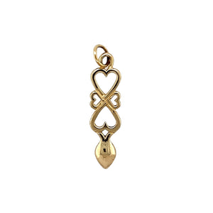 New 9ct Yellow Gold Heart Lovespoon Pendant with the weight 1.70 grams